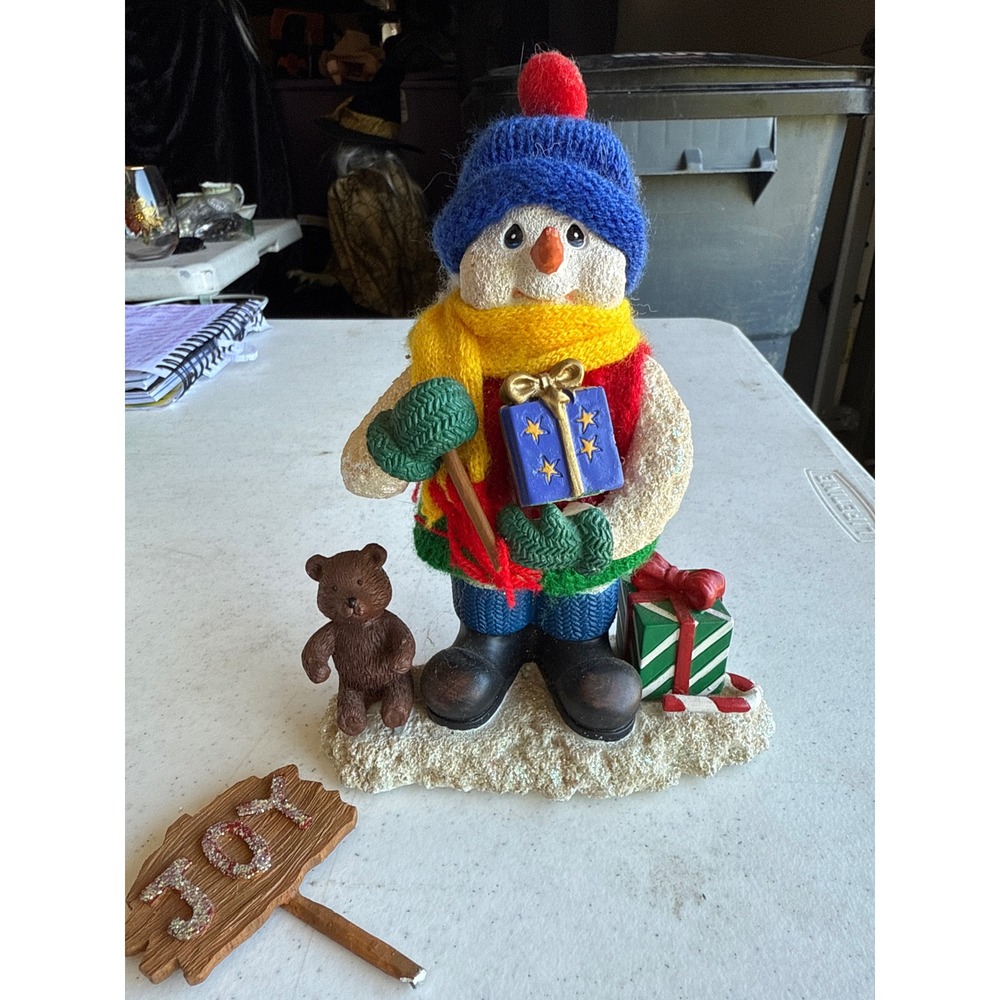 Home Interior Gifts Snow Buddies Figurine Christmas Snowman Presents JOY